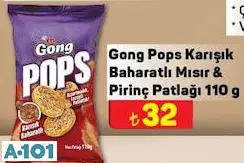 GONG POPS KARIŞIK BAHARATLI MISIR&PİRİNÇ PATLAĞI 110 G